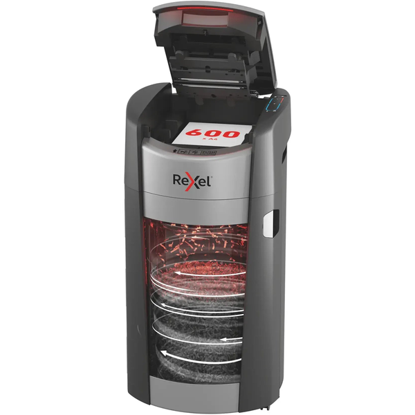 Rexel 2025600XEU papiervernietiger Kruisversnippering 55 dB 22,5 cm Zwart