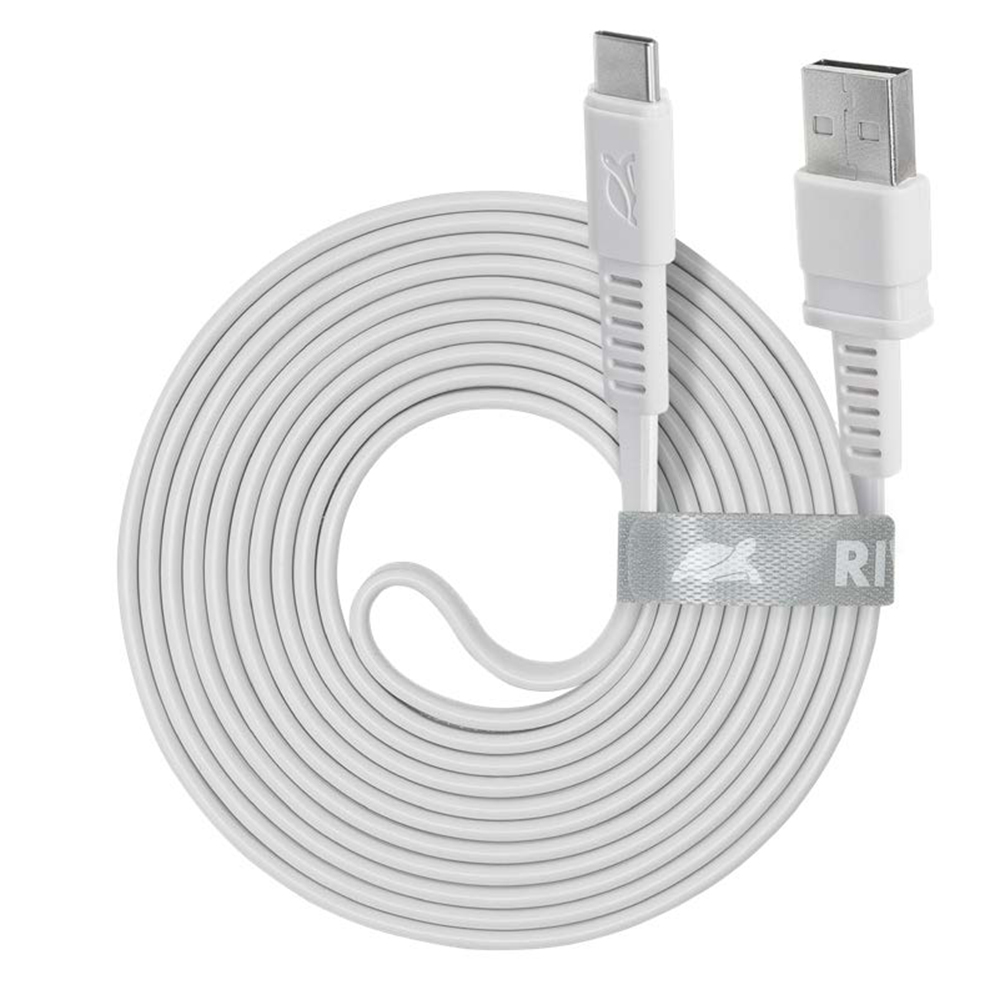 RivaCase PS6002 USB-A apa - USB-C apa 2.0 Adat és töltőkábel - Fehér (1.2m) (PS6002)