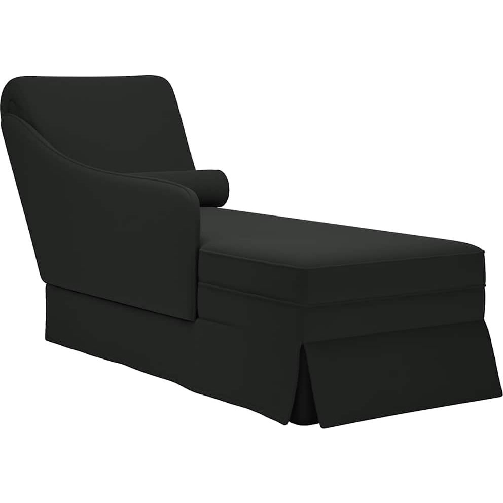 Fotel társalgó párnázással és jobb kartámasszal fekete bársony (4009787)