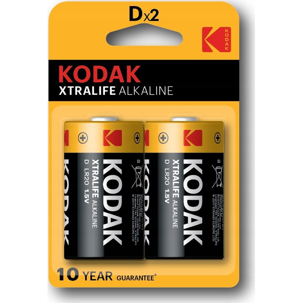 Alkalická batéria Kodak D (R20) 2 ks