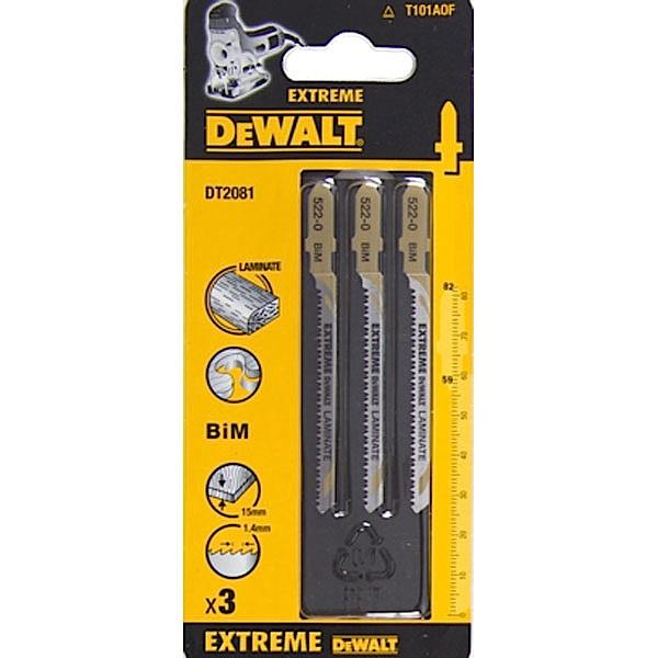 82 mm-es szúrófűrészlap lemezekhez, laminált lapokhoz, 3db DeWALT