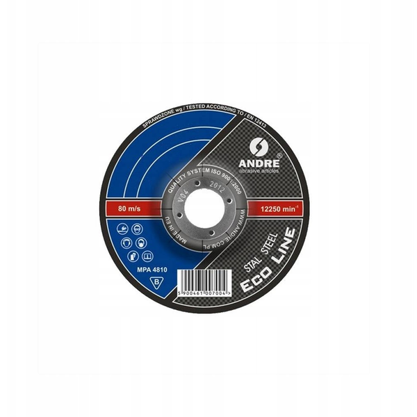 ANDRE TARCZA DO SZLIFOWANIA METALU 125 x 6,0mm METAL ECO LINE A30QBF
