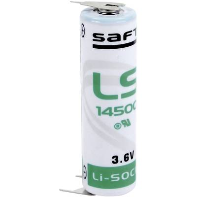 AA lítium ceruzaelem, forrasztható, 3,6V 2600 mAh, forrfüles, 14,5 x 50 mm, Saft LS145003PFRP (LS145003PFRP)