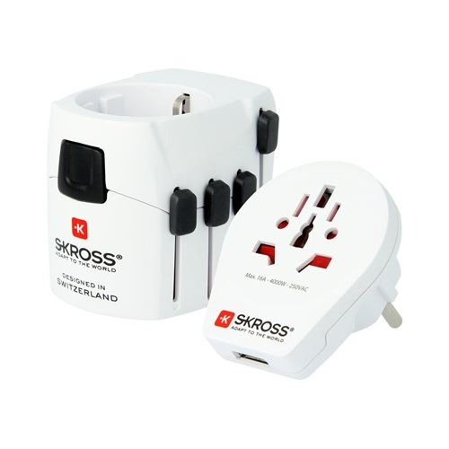 SKROSS Pro World utazó adapter USB csatlakozóval (1.302539) (1.302539)