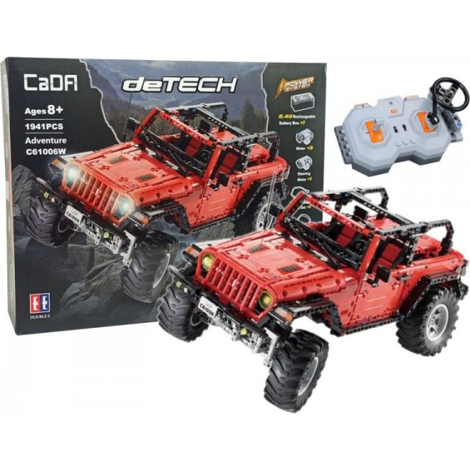 Off-Road Távirányítású Autó - Építési Blokkok, 1941 Darabos, Piros (9229-uniw)