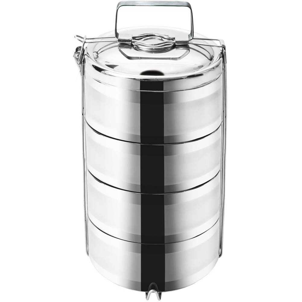 Termo rozsdamentes acél ételhordó négyrészes, 16 cm (120959)