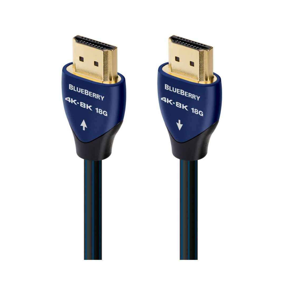 AudioQuest Blueberry HDMI 2.1 - HDMI 2.1 kábel 1.5m Fekete/Kék (HDM18BLUE150)
