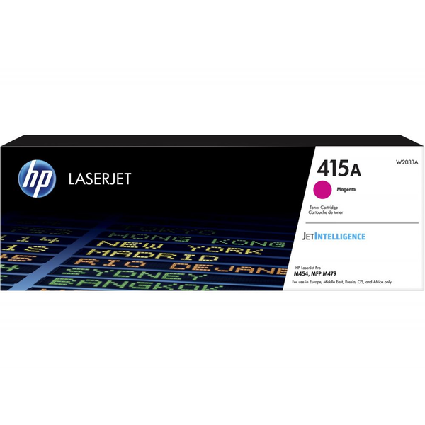 HP 415A LaserJet тонер касета, магента, 2100 страници (W2033A)