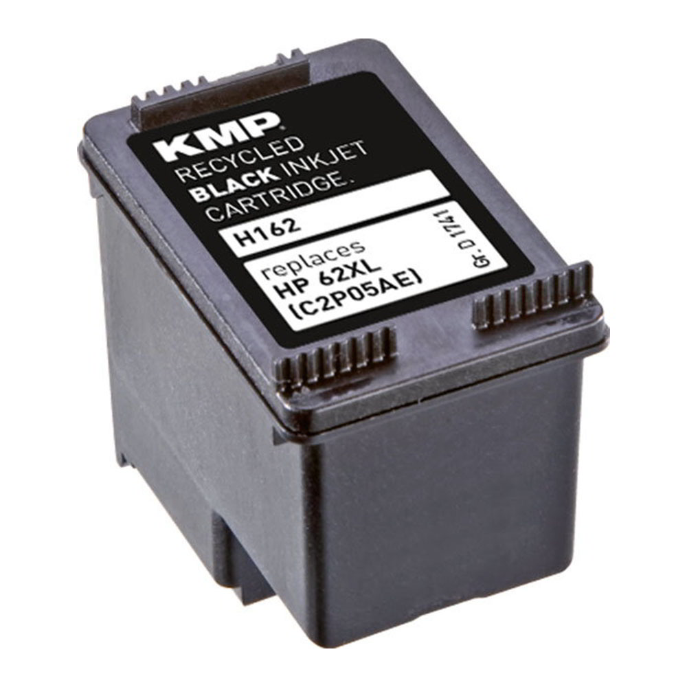 KMP (HP C2P05AE 62XL) Tintapatron Fekete - Chipes (1741,4001)