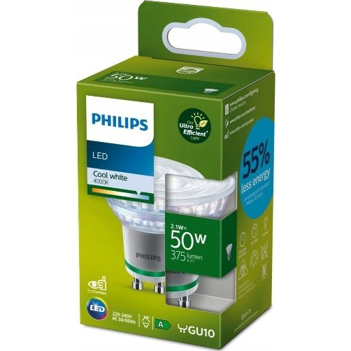 Philips 8720169174320 светодиодна лампа Студена бяла светлина 4000 K 2,1 W GU10