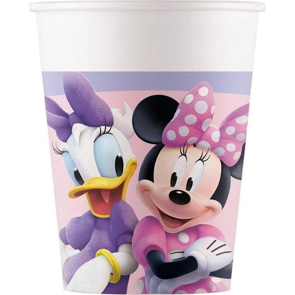 Minnie egér és Daisy mintás papírpohár 8db-os szett 200ml