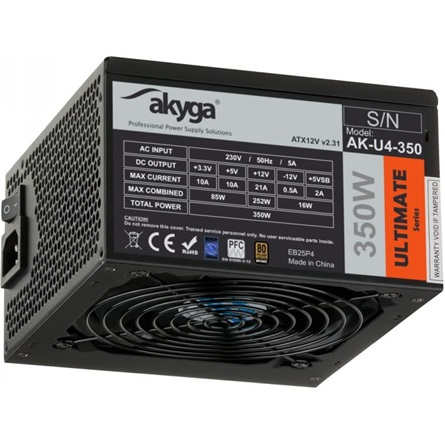 Akyga tápegység ATX AK-U4-350 250W 80+ Bronze (AK-U4-350)