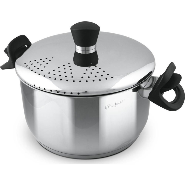 Lamart LT1206 Rozsdamentes Acél Fazék Szűrő fedéllel Ø 24cm 5,8L - Inox