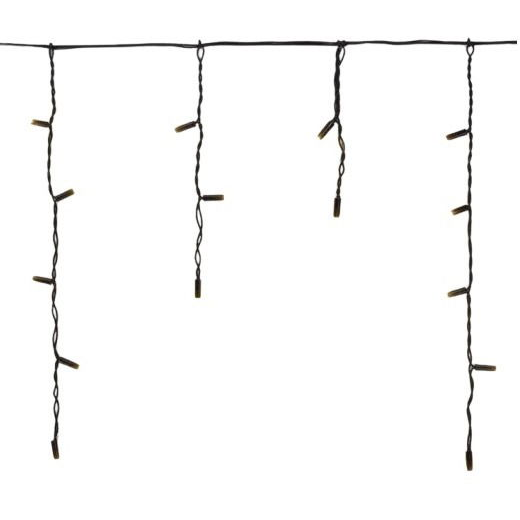 LAALU karácsonyi fényfüzér lelógó szálakkal, meleg fehér, villogó, 3 x 0,4 m, összekapcsolható (LAU-6051)