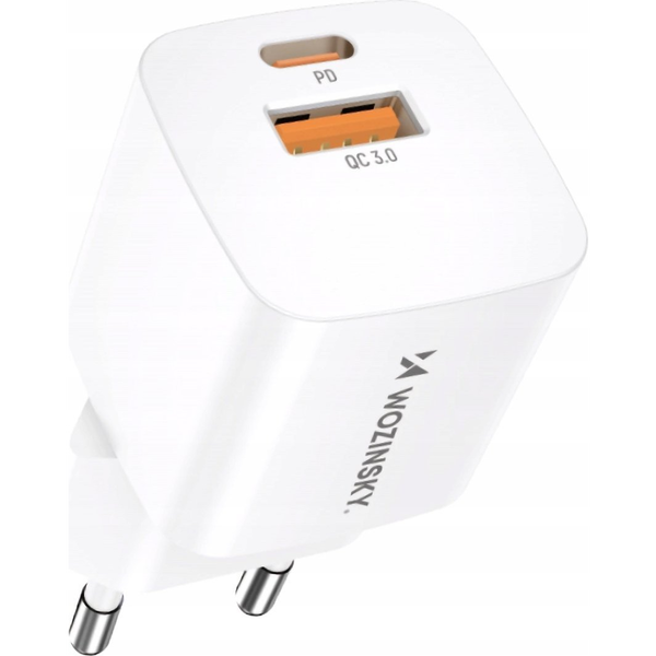 Ładowarka Wozinsky Ładowarka sieciowa Wozinsky CMWCW 20W USB-C / USB-A - biała