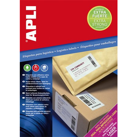 Apli 210x297mm univerzális extra erős Etikett Super Sticky 100 etikett/csomag (11787)