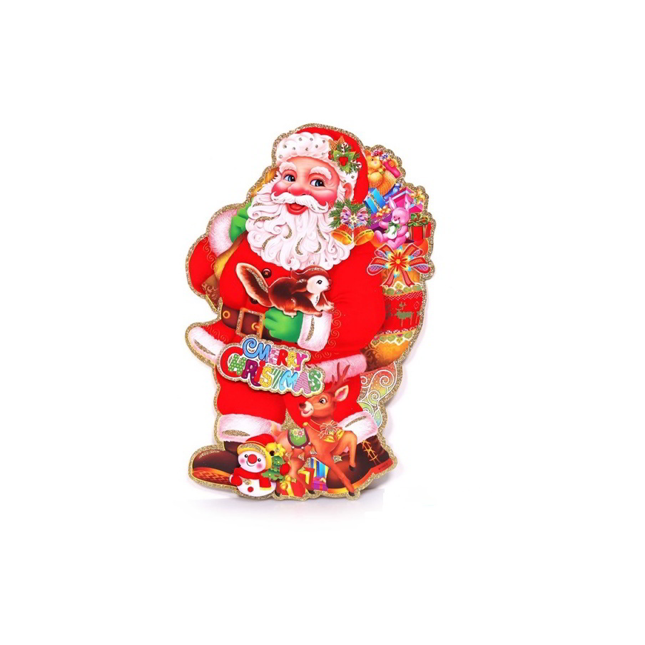 Iris 3D Mikulás 24x36cm 2db Karton Dekoráció (022-08)