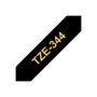 Brother TZe-344 етикетна лента Златен на черен фон