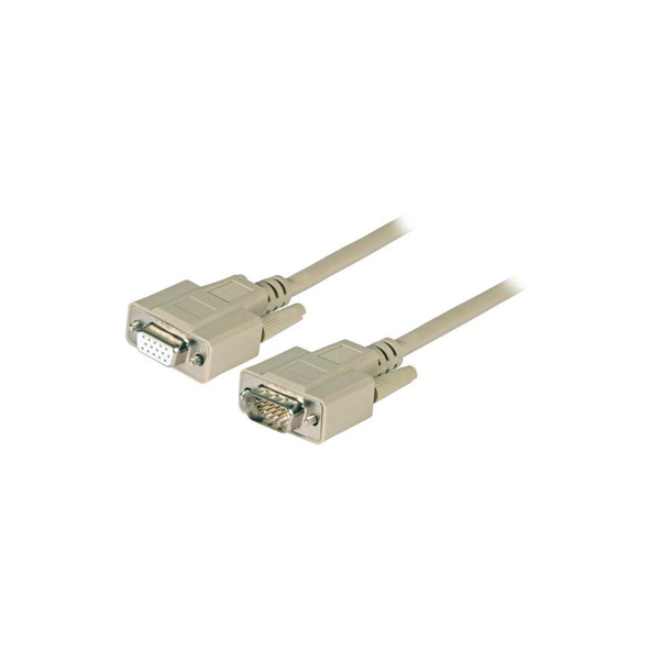 EFB VGA Verlängerungskabel,2x HD-DSub 15,St.-Bu.,2,0m,beige