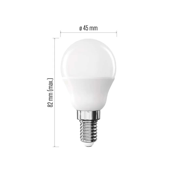 Emos Basic Mini Globe / E14 / 9,4W (60W) / 806lm természetes fehér LED izzó (ZL1F43)