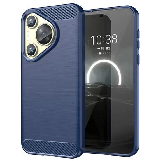Gigapack Huawei Pura 70 szálcsiszolt, karbon mintás tok sötétkék (GP-158655) (GP-158655)