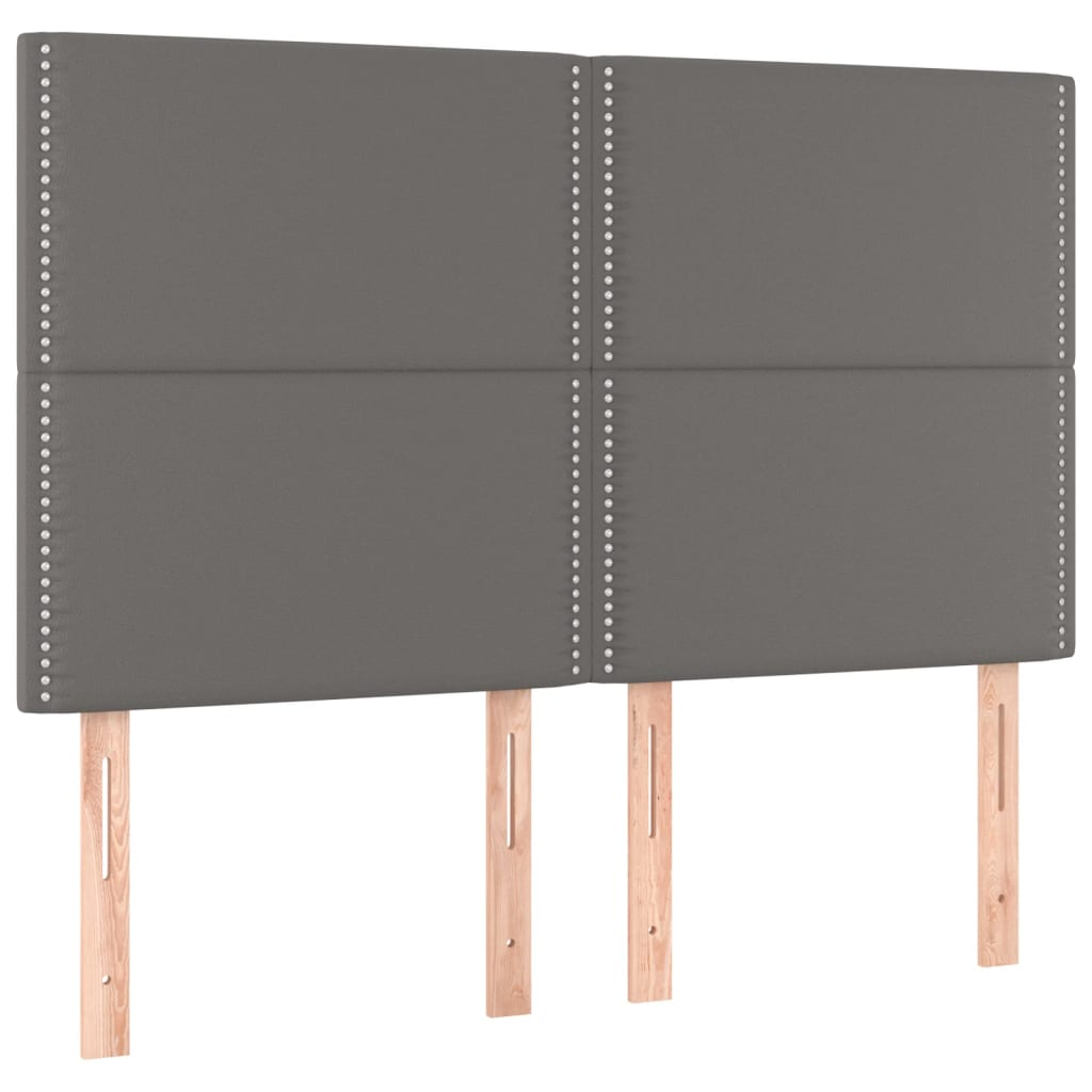 4 db szürke műbőr fejtámla 72 x 5 x 78/88 cm (3116286)