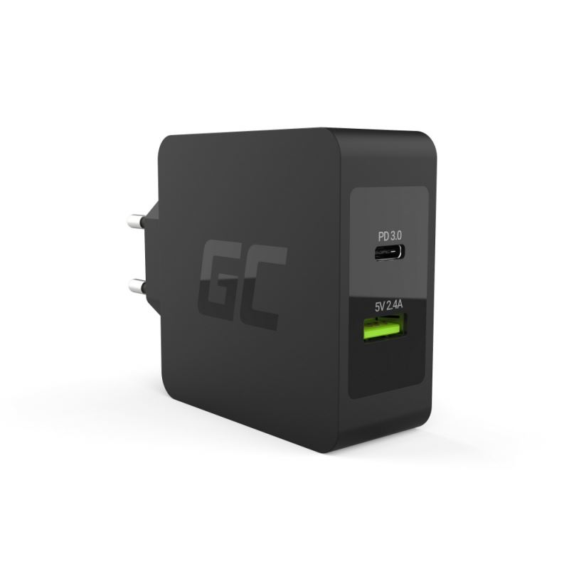 Green Cell CHAR10 USB-C Power Delivery 45W hálózati töltő fekete (CHAR10)