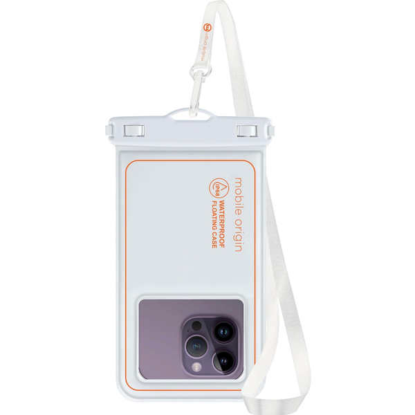 Mobile Origin Waterproof Floating Case 6.5" White/Orange tok