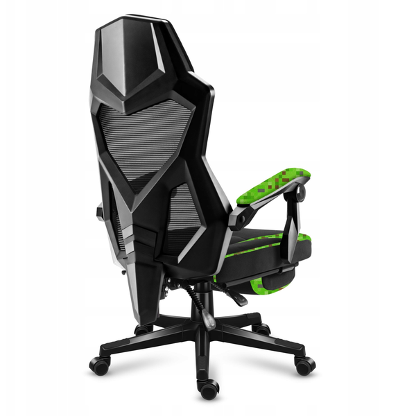 Gamer Szék Lábtartó, Lélegző Anyag, Ergonómikus Kartámaszok, Pixel