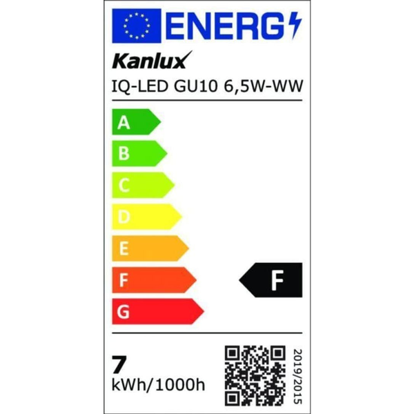 KanLUX LED Lámpa Szpot Égő - 110°, Iq-LED, 6,5 W, GU10, Meleg Fehér