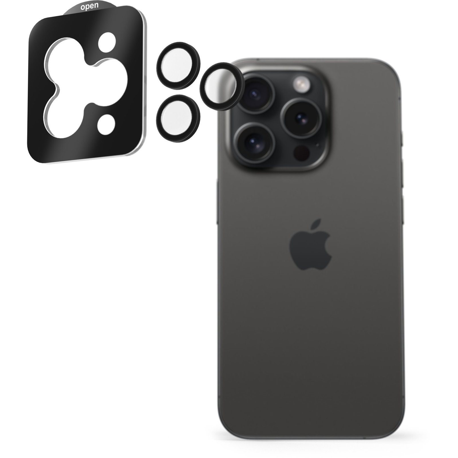 AlzaGuard Elite Lens Protector iPhone 15 Pro / 15 Pro Max fekete (AGD-AGL006B)