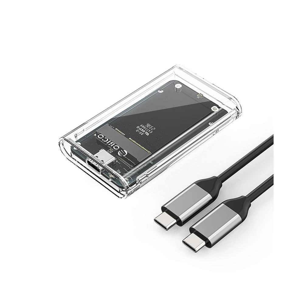 Orico TC10-MS-GR mSATA USB Type-C Külső SSD ház - Átlátszó (ORICO-TC10-MS-GR-BP)