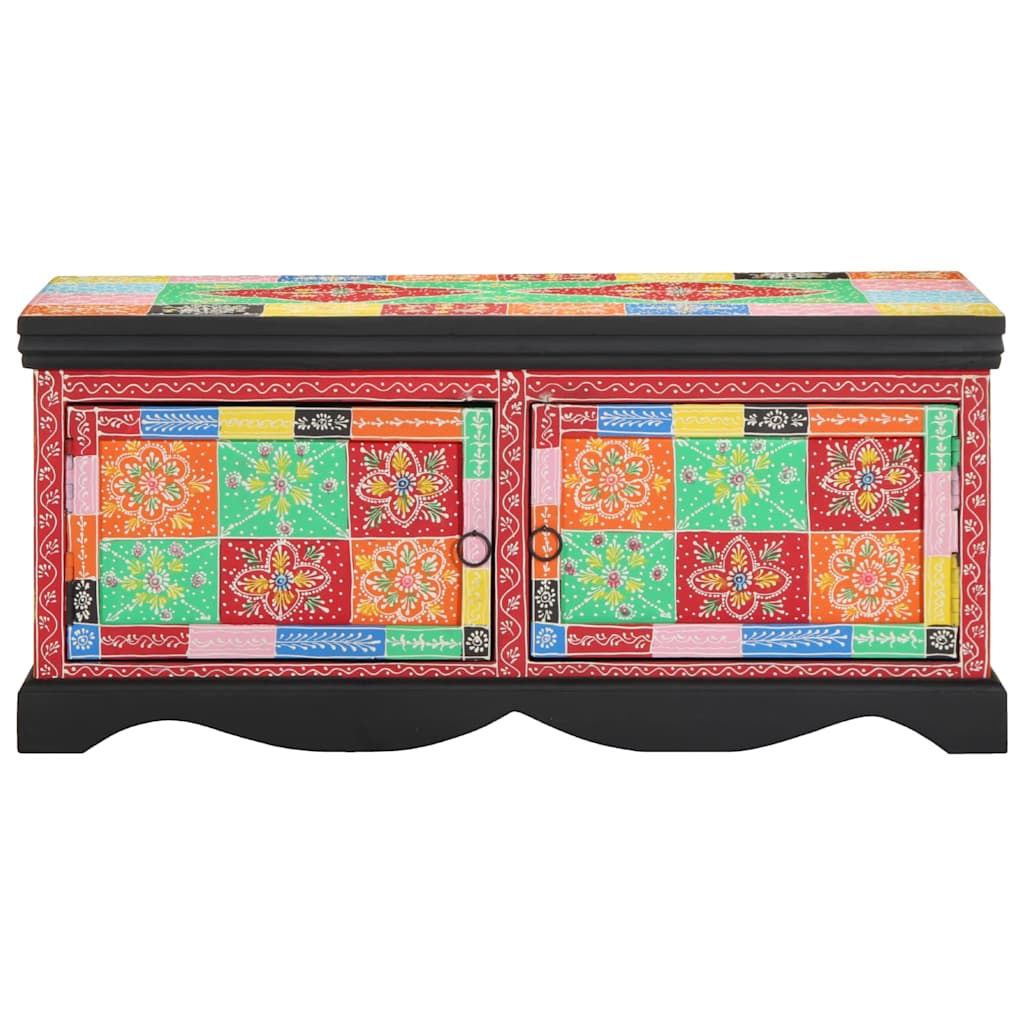 többszínű tömör mangófa dohányzóasztal 90x50x40 cm (4017561)