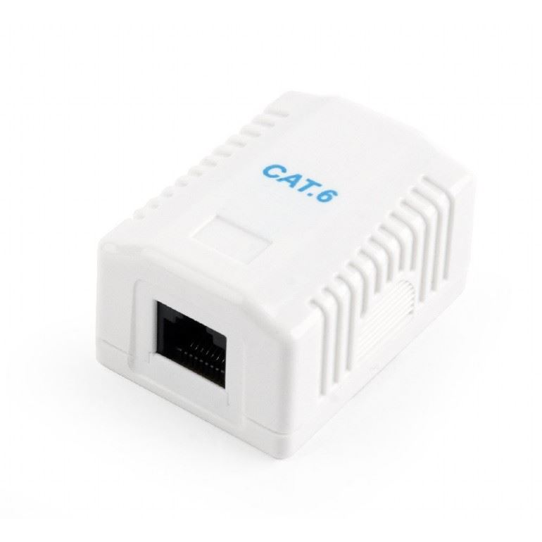 Gembird CAT6 UTP fali aljzat fehér (NCAC-1U6-01) (NCAC-1U6-01)