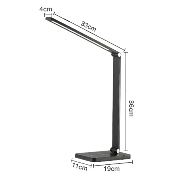 Platinet Asztali lámpa 20W, vezetéknélküli töltővel, 5 fényárnyalat, 500Lm, IP20, ezüst (PDL888S)