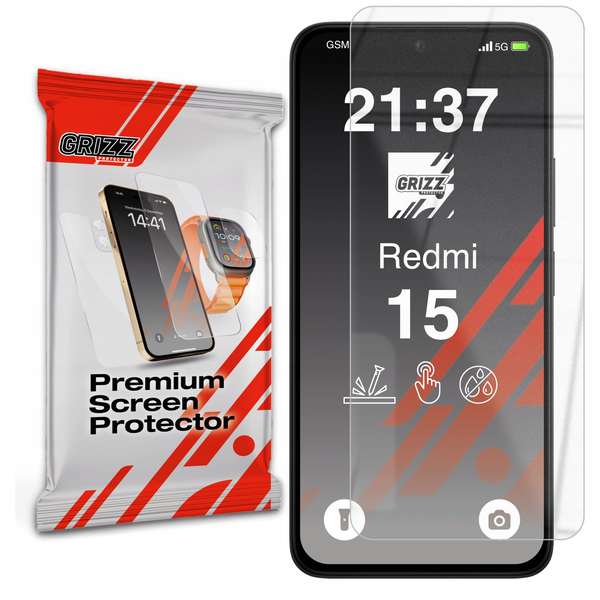 Szkło hybrydowe GrizzGlass HybridGlass do Xiaomi Redmi 15