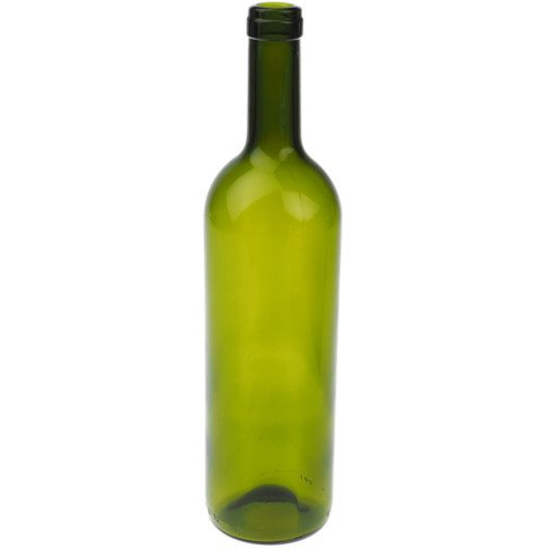 BOTTLE GLASS 0.75L SET OLIV NO CAP 8PCS