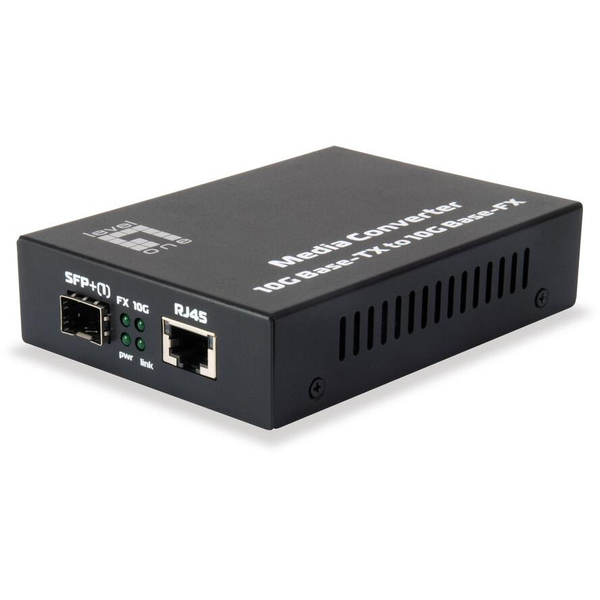 LevelOne GVT-0500 netværksomformer til medie 10000 Mbit/s Sort