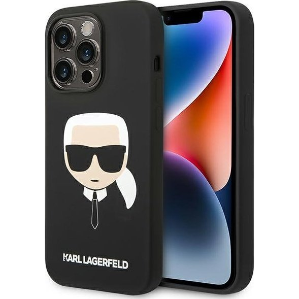 Karl Lagerfeld Silicone Karl`s Head Apple iPhone 14 Pro Max Magsafe hátlap tok, fekete (KLD1262)
