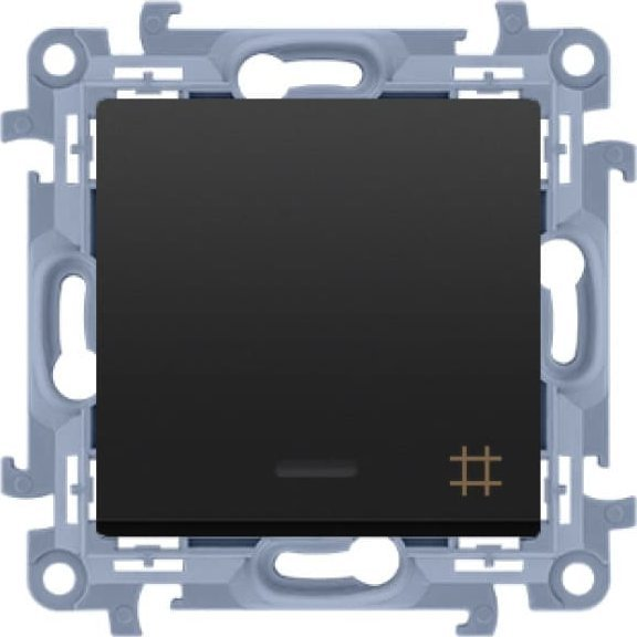  Kontakt-Simon Łącznik krzyżowy Kontakt-Simon Simon 10 CW7L.01/49 z podświetleniem LED moduł 10AX, 250V~, zaciski śrubowe czarny mat