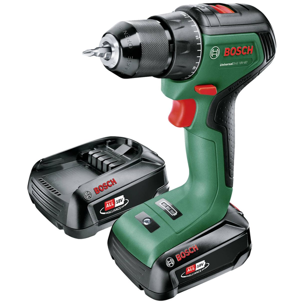 Bosch Universal Drill 18V-60 1900 Giri/min Senza chiave 1,3 kg Nero, Verde