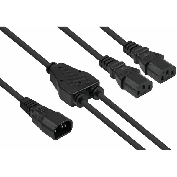 Kabel zasilający Alcasa Kabelmeister SK1436-S003 kabel zasilające Czarny 0,3 m IEC C14 IEC C13