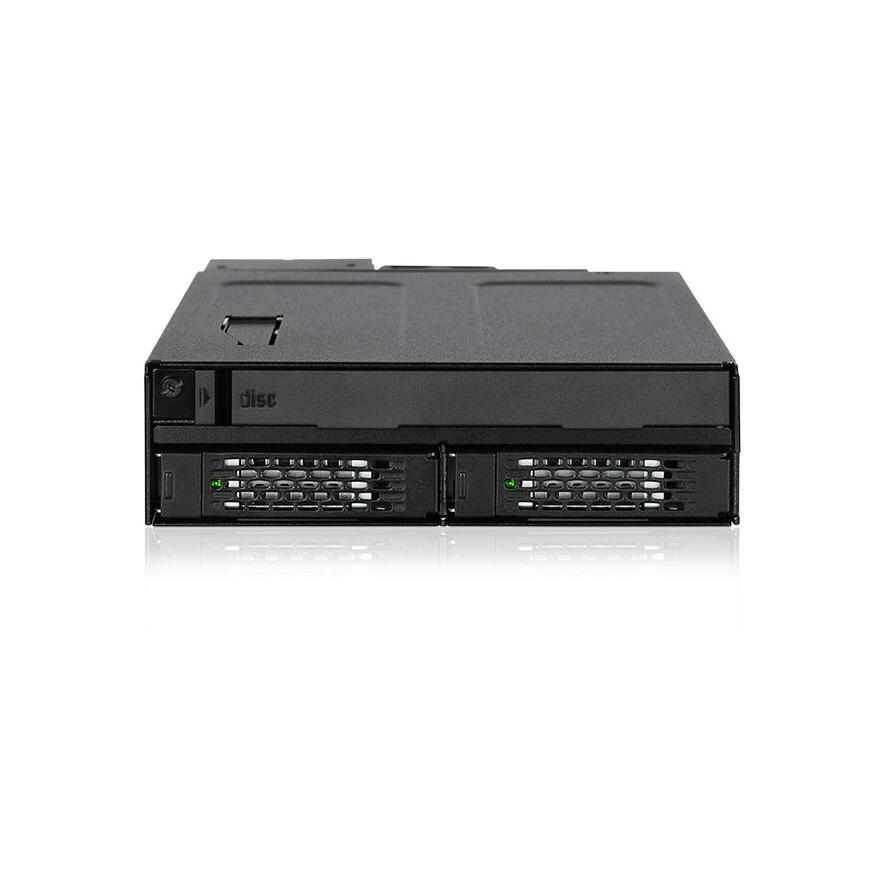 ICY DOCK 2 x 2.5" SAS/SATA SSD/HDD & (Ultra) Slim ODD Backplane Cage for External 5.25" Bay (MB602SPO-B)
