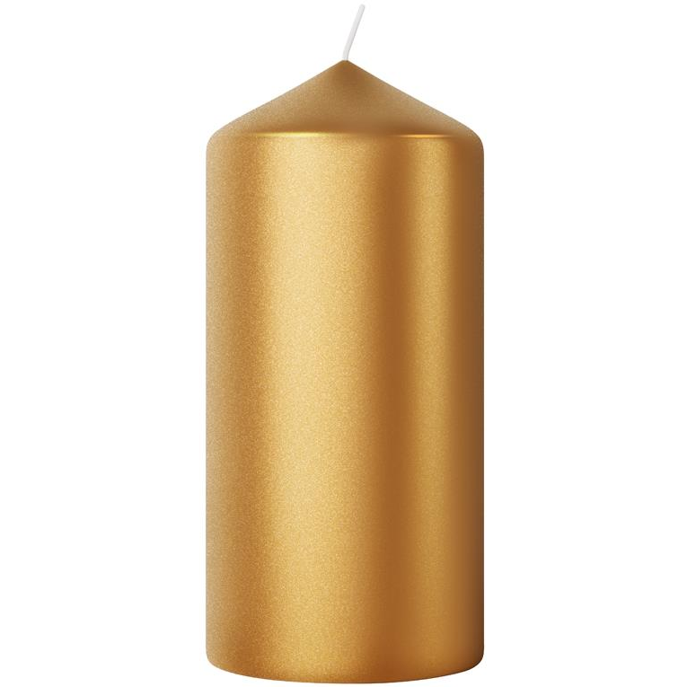 BOLSIUS Pillar Metallic Golden Orange 12 cm, 245 g (8717847161604)