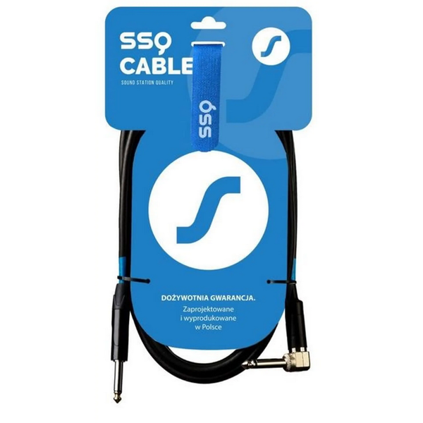 SSQ SS-1439 6.3mm Mono Jack Apa - 6.3mm Mono Jack Apa Kábel (1m) - Fekete