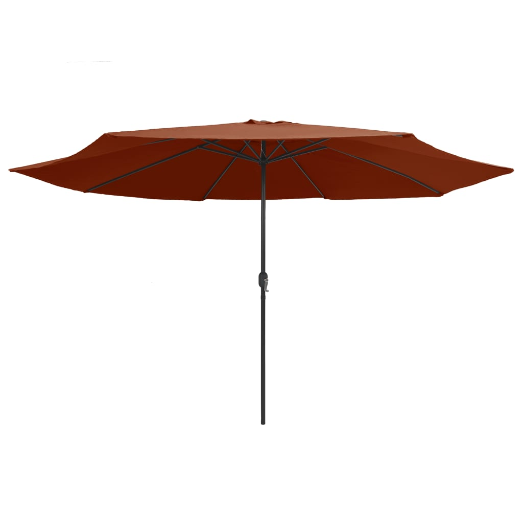 terrakotta színű kültéri napernyő fémrúddal 400 cm (47383)