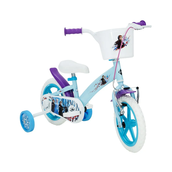 Детски велосипед Disney FROZEN, Huffy, 4 колела, неплъзгащ се, с помощни колела, многоцветен, 30.5см