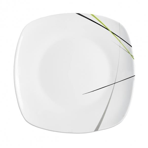 Orion Szögletes porcelán lapostányér GREEN (128256)