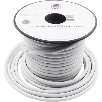Hálózati kábel, CAT5E SF/UTP CCA 25 m, Tru Components