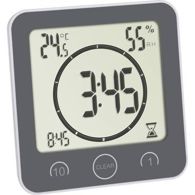 TFA Dostmann Bad- /Küchenuhr mit Timer Időzítő Szürke digitális (60.4001.10)